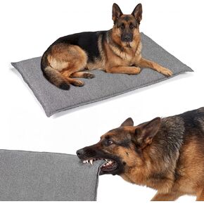 Veehoo Chew Proof Dog Crate Pad, Indestructible Dog Bed Crate Mat with Reinforced Stitching, Large Chew Resistant Kennel Pad for Aggressive Chewers, Machine Washable, 35" x 22" in Kuwait