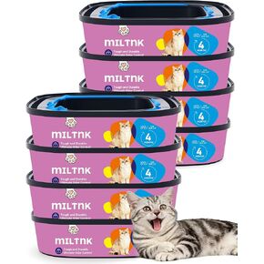4 Pack Cat Litter Refills Bags, Cat Litter Refill Bags Cartridge, 92 Total FT, Multi-Layer Odor Control, Compatible with Standard, Plus, Style, XL+, Design, Essential Pail, Kitty Pet Waste Square Box in Kuwait