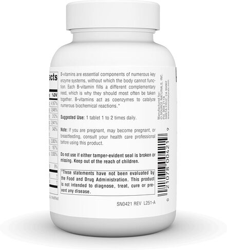 Source Naturals B-50 Complex 50 mg B-Vitamins for Energy Production Support - 100 Tablets in Saudi Arabia