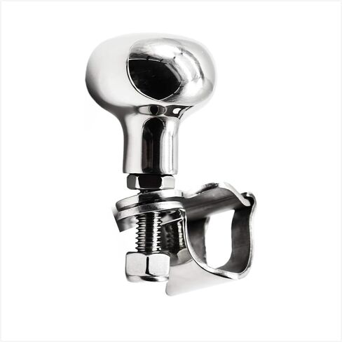 MARINE CITY 316 Stainless Steel Sport Boat Steering Wheel Knob with Cap | Durable Gloss Polished Finish | Spinning Ball Bearing Design - Ideal for Marine, Yacht, and Boat in Saudi Arabia