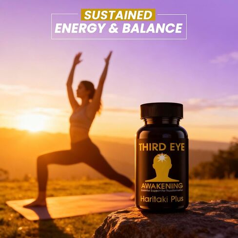 Third Eye Awakening - Organic Haritaki Capsules- Kailash Herbals-100 Capsules- 650 mg Each-Terminalia chebula- Vegan in Saudi Arabia