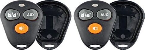 KeylessOption Keyless Entry Remote Control Starter Car Key Fob Case Shell Outer Cover 2 Button Pads For Viper Aftermarket Alarm (Pack of 2) in Saudi Arabia
