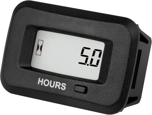 Jayron Digital LCD AC/DC 5V to 277V Hour Meter,Resettable Partial Running Hours,Initial Hours Settable,Waterproof,Use for Generator Compressor Garden Lawn Mower Tractor Golf Cart Club Car(HM038AD-C1) in Saudi Arabia