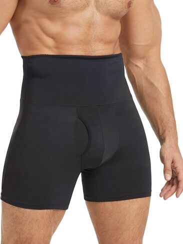 Mens Shapewear Tummy Control Underwear Compression Shorts Slimming Body Shaper Leg Boxer Briefs in Saudi Arabia