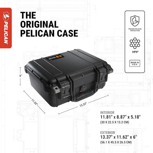 Pelican 1400 Case With Foam (Black) in Saudi Arabia