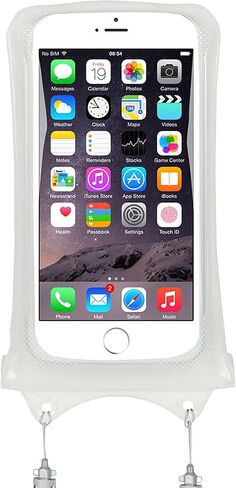 AquaVault Floating Waterproof Phone Pouch Case Universal for iPhone Android | White. Floats and keeps phones and cash dry. Heavy-duty PVC, drop protection, adjustable neck strap. Fits any phone size. in Kuwait