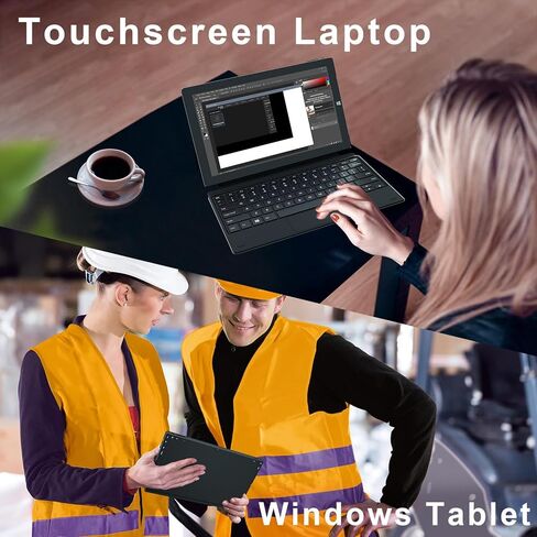 لابتوب زاوفيبو 11.6 انش، تابلت ويندوز 10 هوم 6+128GB، لابتوب 2 في 1 بشاشة لمس 1920×1080 FHD بشاشة كبيرة 1920×1080 يأتي مع دعامة وكيبورد قوي 5000mAh - اسود in Saudi Arabia