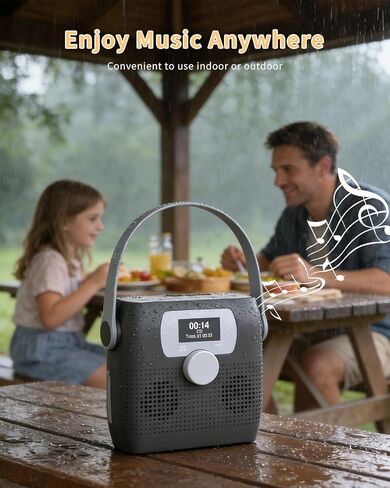 مشغل أقراص مضغوطة MONODEAL محمول، مشغل أقراص مضغوطة بلوتوث Boombox مع مكبرات صوت، راديو FM محمول ( 𝗶𝗺𝗲𝗿، USB، مقبس سماعة الرأس، مصدر طاقة البطارية، 𝟲𝗪) in Kuwait