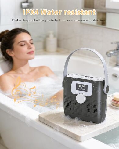 مشغل أقراص مضغوطة MONODEAL محمول، مشغل أقراص مضغوطة بلوتوث Boombox مع مكبرات صوت، راديو FM محمول ( 𝗶𝗺𝗲𝗿، USB، مقبس سماعة الرأس، مصدر طاقة البطارية، 𝟲𝗪) in Kuwait