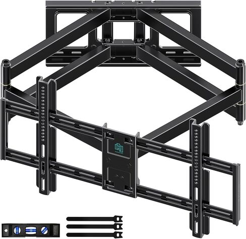 HCMOUNTING Heavy Duty Dual Long Arm TV Wall Mount for 42-90'' TVs, 40.9 inch Extension TV Mount Holds up to 179 lbs, Swivel, Tilt and Full Motion Mount Fits VESA 800x400mm, 16''-18'' Wood Studs in Saudi Arabia