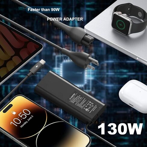 شاحن كمبيوتر محمول USB C 65W 45W لسلك محول طاقة الكمبيوتر Lenovo Type C - Thinkpad T480 T490 T480s T490s T580 T590 e480 e590 X1، Yoga C740 C940 C930 920 C630 730 720 7i، Chromebook 100e 300e 500e 2nd in Kuwait