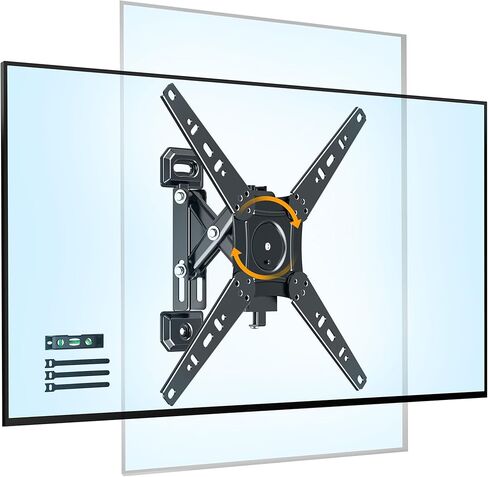 FORGING MOUNT Long Extension TV Mount Full Motion Wall Bracket with 42 inch Long Arm Articulating TV Wall Mount for 37 to 80 Inch Flat/Curve TVs, VESA 600x400mm Compatible, Holds up to 110 lbs in Kuwait