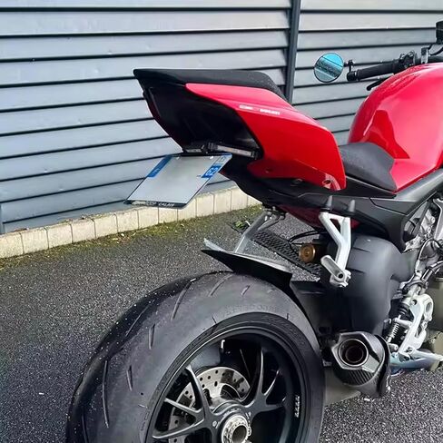 حامل لوحة الترخيص ، لـ Ducati Panigale V4 2018-2022 ، مع إشارة الدوران وأضواء لوحة الترخيص (أسود - العنبر) in Kuwait