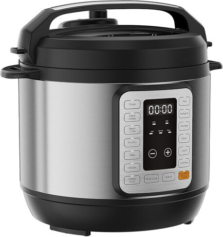 Sweetcrispy 16-in-1 Electric Pressure Cooker 8QT, 12-Preset Multi Cookers with Ceramic Pot, Slow Cook Rice Steamer Sauté Soup Yogurt Maker and More, Recipe Book in Saudi Arabia