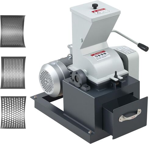 VEVOR Hammer Crusher, 2.5KW 220V Electric Rock Stone Shatter Grinder, Glass Crushing Machine with 100 to 200 kg/h Crushing Capacity, Coal Crusher Milling Machine with 0.12/0.24/0.4 inch Sieve Screens in Kuwait