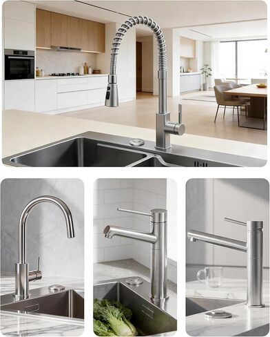 WUKUR Garbage Disposal Air Switch Kit for InSinkErator Garbage Disposal Sink Top Garbage Disposal Button Stainless Steel Brushed Nickel On/Off Air Button, Design for All Garbage Disposals in Kuwait