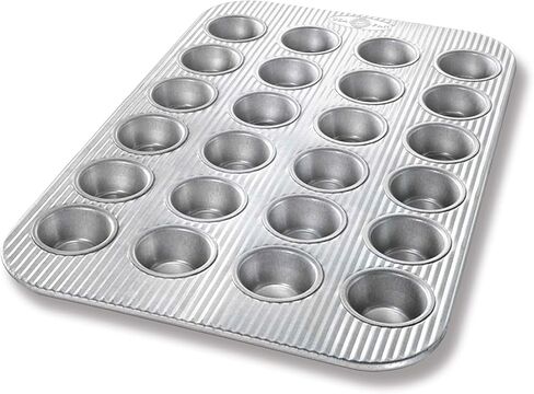 USA Pan Bakeware Mini Cupcake and Muffin Pan, Nonstick Quick Release Coating, 24-Well, Aluminized Steel in Saudi Arabia