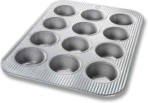 USA Pan Bakeware Mini Cupcake and Muffin Pan, Nonstick Quick Release Coating, 24-Well, Aluminized Steel in Saudi Arabia