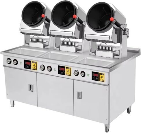 Intelligent stirring cooking robot, cooking pot, large capacity, 360° rotating stirring, 2000-watt rapid heating, one-button smart start, suitable for home and restaurant use. in Kuwait