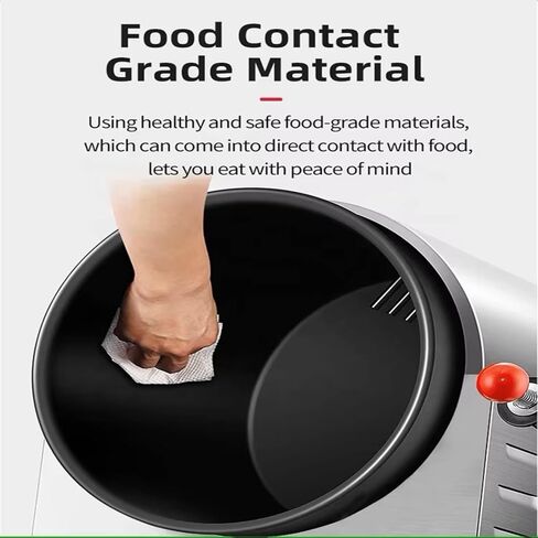 Intelligent stirring cooking robot, cooking pot, large capacity, 360° rotating stirring, 2000-watt rapid heating, one-button smart start, suitable for home and restaurant use. in Kuwait