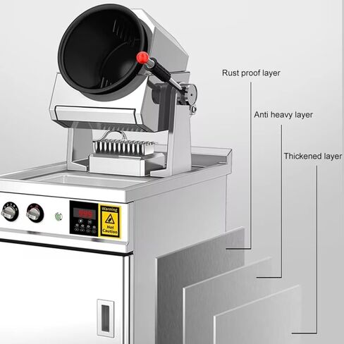 Intelligent stirring cooking robot, cooking pot, large capacity, 360° rotating stirring, 2000-watt rapid heating, one-button smart start, suitable for home and restaurant use. in Kuwait