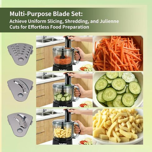 7-in-1 Multifunctional Food Processor with 68oz Processing Bowl,51oz Glass Blender,6.7oz Glass Grinder, Kneading/Chopping/Shredding/Slicing/French Fry Blades for Vegetables,Fruits,Coffee Bean in Kuwait