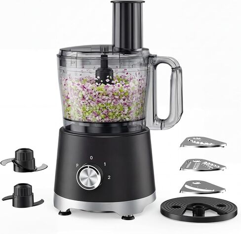 OLIXIS Food Processor 10.5 Cups, 600W Powerful Food processors with 5 Blades, Dishwasher Safe Meat Grinder for Slicing, Shredding, Chopping, Kneading, for Meat, Vegetables, Fruit, Dough in Saudi Arabia