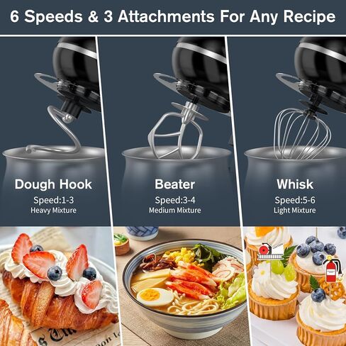 Electric Stand Mixer with 5.3 Quart, Cake Mixer with Stainless Steel Bowl and Stand, Kitchen Mixer Tilt-Head Design Includes Dough Hook, Whisk & Beater - Great for Baking Bread, Cakes, Cookies in Kuwait