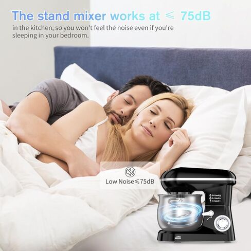 Electric Stand Mixer with 5.3 Quart, Cake Mixer with Stainless Steel Bowl and Stand, Kitchen Mixer Tilt-Head Design Includes Dough Hook, Whisk & Beater - Great for Baking Bread, Cakes, Cookies in Kuwait