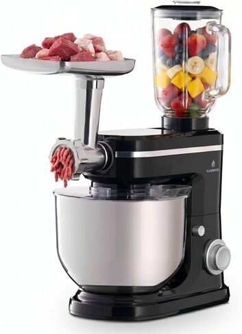 ProMix 1000 Stand Mixer, 700W Tilt-Head Kitchen Mixer with 6.3-Qt Stainless Steel Bowl, 6-Speed Control, Dough Hook, Flat Beater & Whisk, Planetary Mixing Action, Black in Kuwait