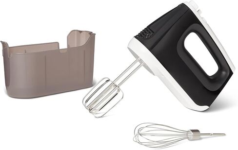 Amazon Basics 6-Speed Electric Hand Mixer with Turbo and Stainless Steel Whisk, Snap-On Storage Case, 250 Watts, Black in Kuwait