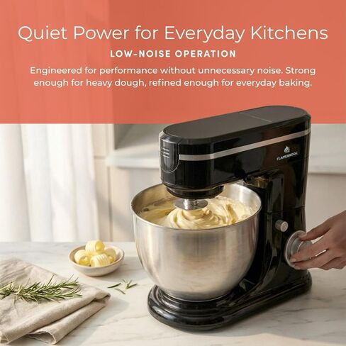 ProMix 1000 Stand Mixer, 700W Tilt-Head Kitchen Mixer with 6.3-Qt Stainless Steel Bowl, 6-Speed Control, Dough Hook, Flat Beater & Whisk, Planetary Mixing Action, Black in Kuwait