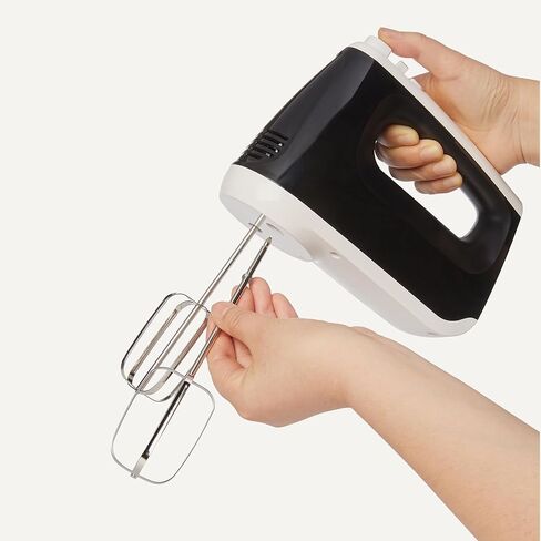 Amazon Basics 6-Speed Electric Hand Mixer with Turbo and Stainless Steel Whisk, Snap-On Storage Case, 250 Watts, Black in Kuwait
