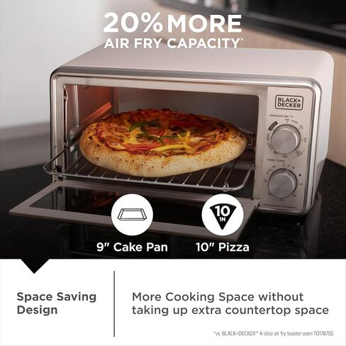 BLACK+DECKER Crisp N Bake 4-Slice Air Fry Toaster Oven, Knob Control in Kuwait