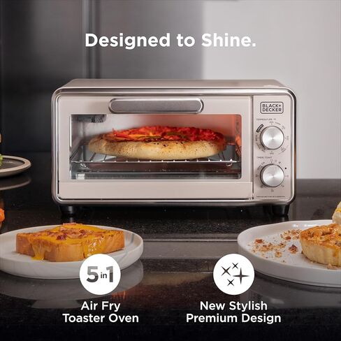 BLACK+DECKER Crisp N Bake 4-Slice Air Fry Toaster Oven, Knob Control in Kuwait