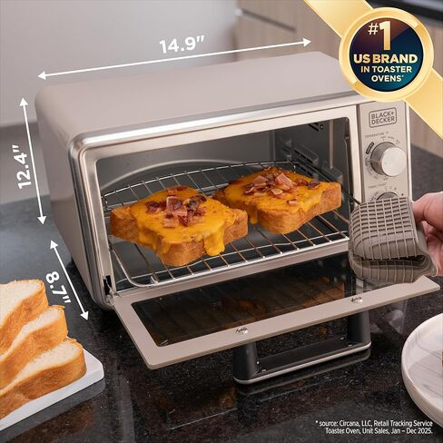 BLACK+DECKER Crisp N Bake 4-Slice Air Fry Toaster Oven, Knob Control in Kuwait