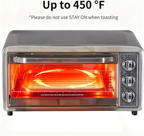 OLIXIS Toaster Ovens Countertop 19Quart, Bake, Toast, Broiler, Pizza and Warm, 1300W, 30 Min Timer, Fry Basket, Backing Pan and Rack Included, Up to 400°F in Kuwait
