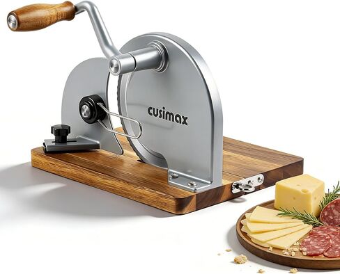CUSIMAX Manual Bread Slicer for Homemade Sourdough Bread,Hand Crank Bread Slicer with Adjustable Thickness and Stainless Steel Blade,Upgrade Foldable Manual Bread Cutter in Kuwait