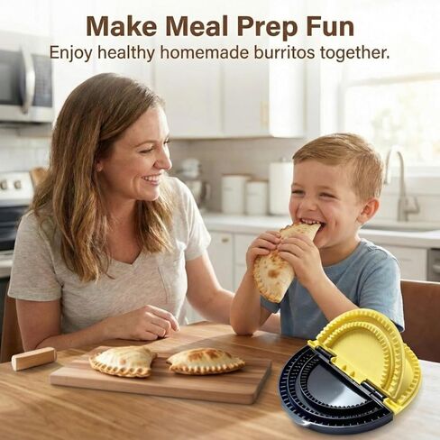 Tortilla Sealer, 3-in-1 Quesadilla Maker & Tortilla Crimper for 6", 8" & 10" Wraps, Adjustable Detachable Press for Burritos, Tacos, Calzones, Sandwiches, Dumplings and Empanadas in Kuwait