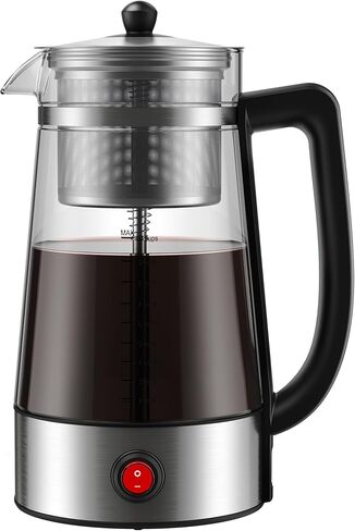 KIDISLE Percolator Coffee Pot, 10-Cup Electric Percolator Coffee Maker with Premium Stainless Steel Filter & Food-Grade Borosilicate Glass, Auto Keep Warm, No-Drip Spout, Stay-Cool Handle in Kuwait