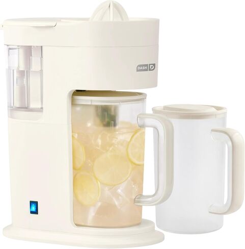 DASH Summer Sippers™ Iced Tea Maker and Iced Coffee Maker - Dissolves Sugar, Brews Over Ice - Reusable Coffee Filter for Grounds, Loose-Leaf Tea & Bags - Two 32oz Pitchers & Infuser Cylinders in Kuwait