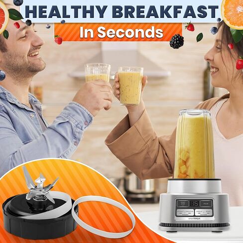 Replacement Blade for Ninja Blender – Compatible with Foodi Power Blender SS100 SS101 SS101C SS150 SS151 SS300 SS350 SS351 SS351TGT CO351B CO101B – Stainless Steel Replacement Blades 7 Fin Male 3.9" in Kuwait