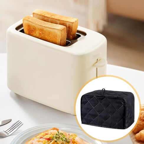 Toaster Cover 2 Slice, Polyester Fabric Quilted 11.81x7.5x7.9in Universal Size Toasters Dusts Covers Dust-proof Cover for Small Kitchen Appliances (Appliance NOT Included) in Kuwait