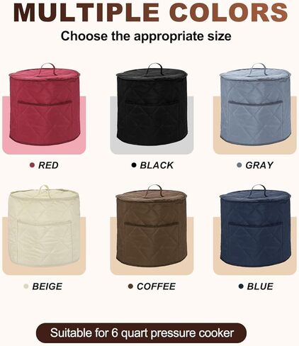 Appliance Covers 15" OD x 14" H - Dustproof Round Appliance Cover Rice Cooker Protector for 3 Quart Pressure/Air Fryer, Coffee in Kuwait