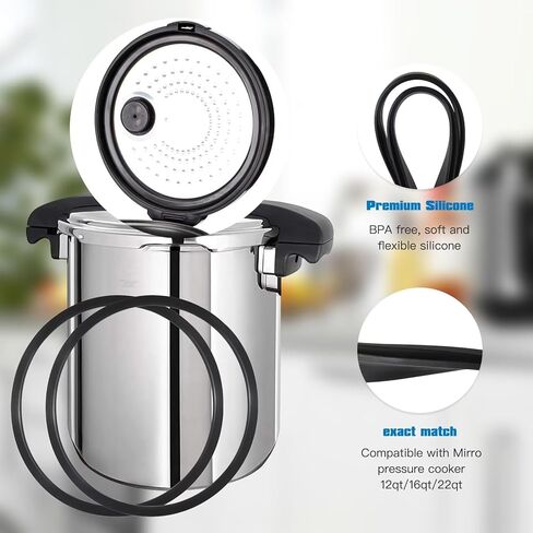 قطعتان من حشية علبة الضغط من السيليكون S-9882 - تناسب عبوات الضغط Mirro 12QT 16QT 22QT in Kuwait