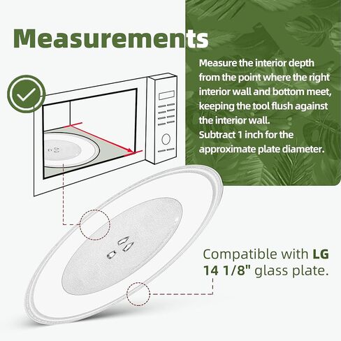 12.75" Microwave Turntable Plate for LG Microwave Compatible with Part # 3390W1A027A, 1B71961 12 3/4 inch Series LG Microwave Glass Plate in Kuwait