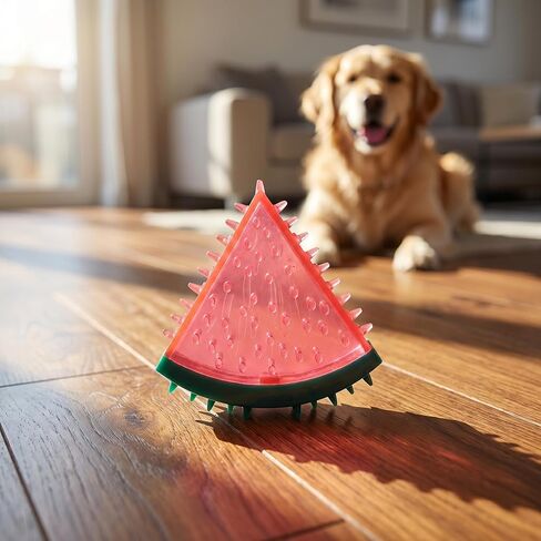 Watermelon Shaped Chew Toy for Pets, Red and Green, Spiky Texture in Saudi Arabia