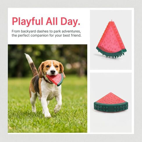 Watermelon Shaped Chew Toy for Pets, Red and Green, Spiky Texture in Saudi Arabia