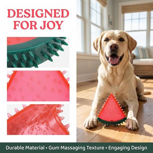 Watermelon Shaped Chew Toy for Pets, Red and Green, Spiky Texture in Saudi Arabia