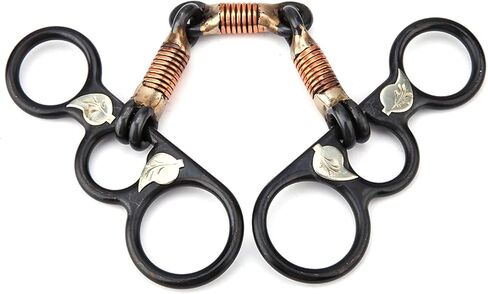 CHICIRIS Horse Chew, Style Cowboy Horse Mouth with German Silver Decorative Board and Copper Wire, Snaffle Bits Oval Link for Light Contact and Directional Aids in Kuwait